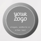 Étiquettes Votre logo & Gray imperméable (Design 1)