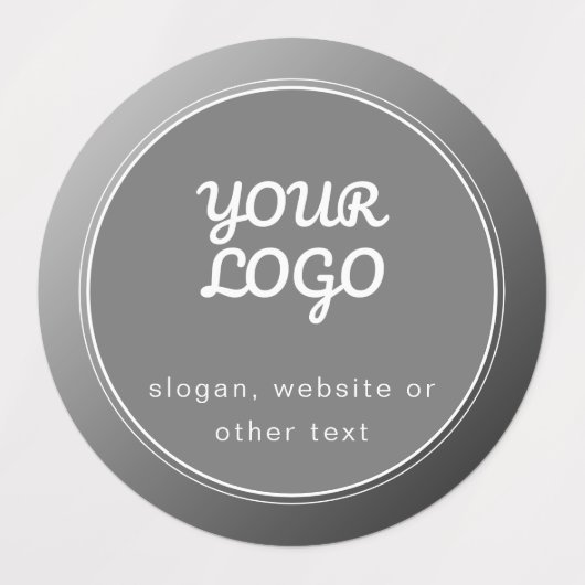 Étiquettes Votre logo & Gray imperméable (Design 3)