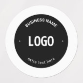 Étiquettes Votre logo, image ou conception et texte modifiabl (Design 2)