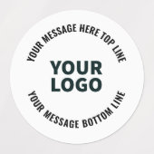 Étiquettes Votre logo ou image | Texte éditable gras (Design 1)