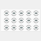 Étiquettes Votre logo ou image | Texte éditable gras (Feuille)
