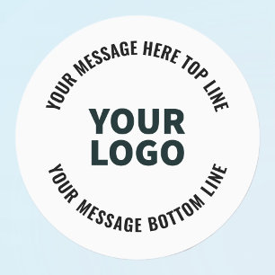 Étiquettes Votre logo ou image Texte éditable gras