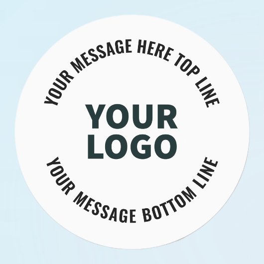 Étiquettes Votre logo ou image | Texte éditable gras