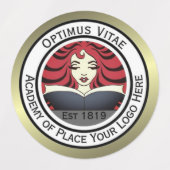 Étiquettes Votre logo rond d'entreprise (Design 2)