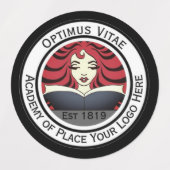 Étiquettes Votre logo rond d'entreprise (Design 1)