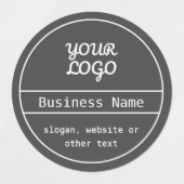 Étiquettes Votre logo unique Design modifiable étanche (Design 1)