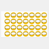 Étiquettes Votre message Voix Bubble Amusant Retro Comique Li (Feuille)