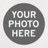 Étiquettes Votre photo ici (Design 1)