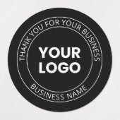 Étiquettes Votre propre logo et message modifiable Merci (Design 1)