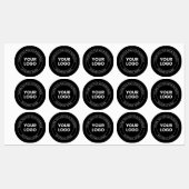 Étiquettes Votre propre logo et message modifiable Merci (Feuille)