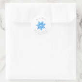 étiquettes 'Watercolor Blue Snowflake' (Sac)