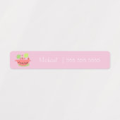 Étiquettes Watermelon Fruit School Class Lunch Nom Numéro (Design 2)