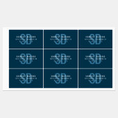 Étiquettes Waterproof Modern Bold Blue Adresse (Feuille)