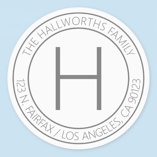 Étiquettes Waterproof Modern Grey & White Adresse de retour