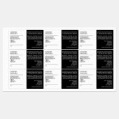 Étiquettes waterproof modern white black dropper bottle label (Feuille)