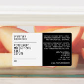 Étiquettes waterproof modern white black dropper bottle label (Apposé)