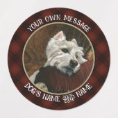 Étiquettes Westie sur canapé (Design 1)