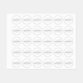 Étiquettes White Grey et Black | Cool Name & Monogram (Feuille)