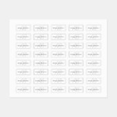 Étiquettes White Grey et Black | Cool Name & Monogram (Feuille)