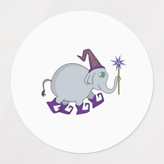 Étiquettes Wizard Elephant (Design 1)