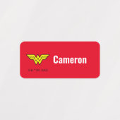 Étiquettes Wonder Woman | Logo classique (Design 1)