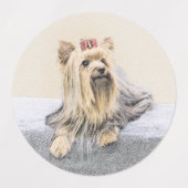 Étiquettes Yorkshire Terrier Peinture - Cute Original Chien A (Design 2)