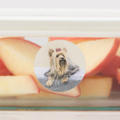 Étiquettes Yorkshire Terrier Peinture - Cute Original Chien A (Apposé)