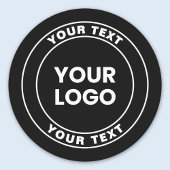 Étiquettes Your Uploaded Logo + Bold Circular Text 