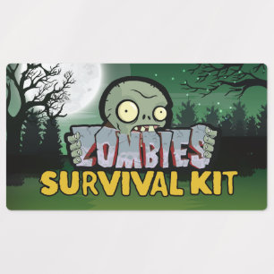 Étiquettes Zombies Survival Kit Party