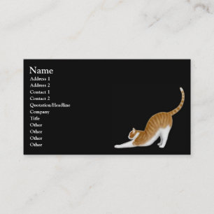 Étirage du carte de visite orange de chat tigré