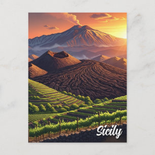 Etna Sicilië Italië Briefkaart