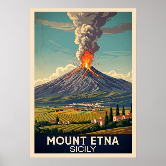 Etna Sicilië V03 Poster (Voorkant)