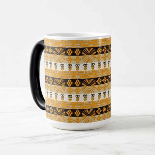Etnic African Tribal Stripes Pattern Magische Mok (Voorkant links)