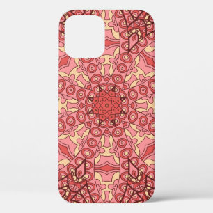 Etnisch Abstract Bloem, Mandala's Naadloos. iPhone 12 Hoesje