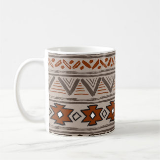 Etnisch Abstract: met de hand getekend patroon Koffiemok
