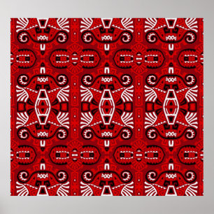 Etnisch Abstracte  Boho Tegel Poster
