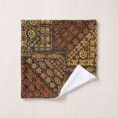 Etnisch Afrikaans Patroon - browns and golds #10 Bad Handdoek (Wasdoekje)