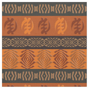 Etnisch Afrikaans patroon met Adinkra-symbolen Stof
