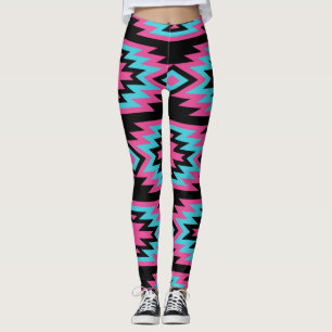 Etnisch Amerikaans Indiaas: Azteekse motieven. Leggings