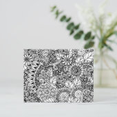 Etnisch Bloemen Geïnspireerd Briefkaart (Staand voorkant)
