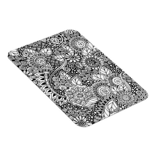 Etnisch Bloemen Geïnspireerd Magneet (Rechterzijde)