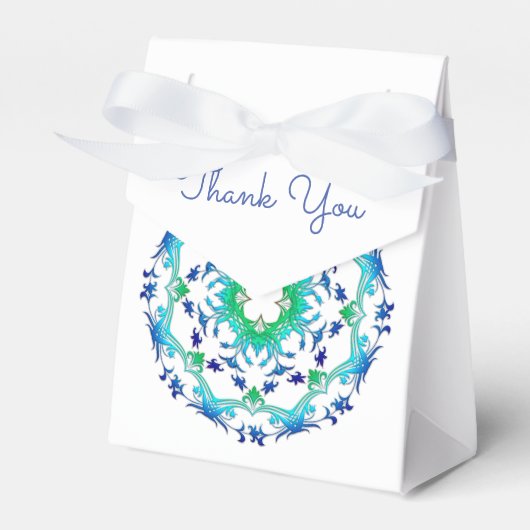 Etnisch Bloemen Mandala. Bedankdoosjes (Voorkant Zijde)