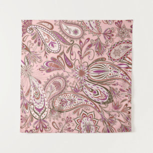 Etnisch Bloemen: Oriental Paisley Design. Wandkleed
