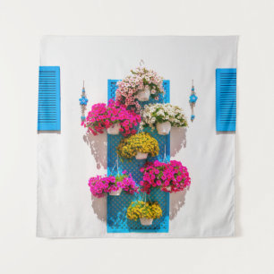 Etnisch Bloemen: Tuinmuur Wandkleed