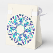 Etnisch bloemenmandala-monogram bedankdoosjes (Achterkant)