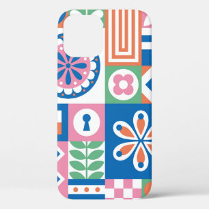 Etnisch boho naadloos patroon. Tribale kunstprint. iPhone 12 Hoesje