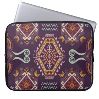 Etnisch Geometrisch Kleurrijk Naadloos Ontwerp Laptop Sleeve