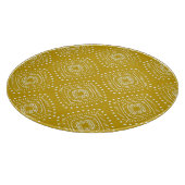 Etnisch geometrisch patroon: goudgeel, wit snijplank (Hoek)