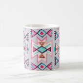 Etnisch geometrisch, waterverf stampatroon. koffiemok (Center)