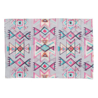 Etnisch geometrisch, waterverf stampatroon. kussensloop